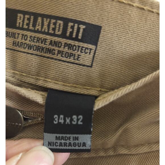 New Carhartt Relaxed Fit Twill Utility Work Pants 34x32 Mens Model BNO324-M - Picture 3 of 9